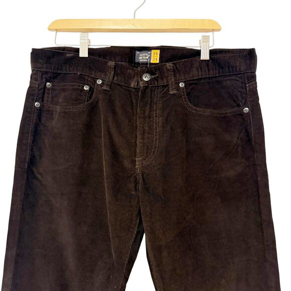 Jcrew 484 Slim Corduroy Brown Pants Women's size 34 x 34 New - Picture 3 of 6